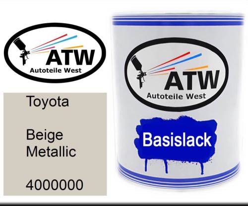 Toyota, Beige Metallic, 4000000: 1L Lackdose, von ATW Autoteile West.